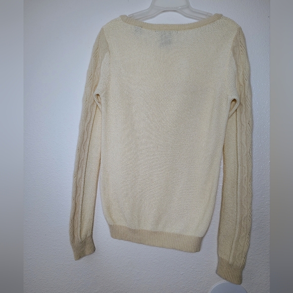 Maison Scotch Cream  Lamb wool/ Angora Blend Knit Jumper Sweater Sz 1 / Small - Picture 13 of 16